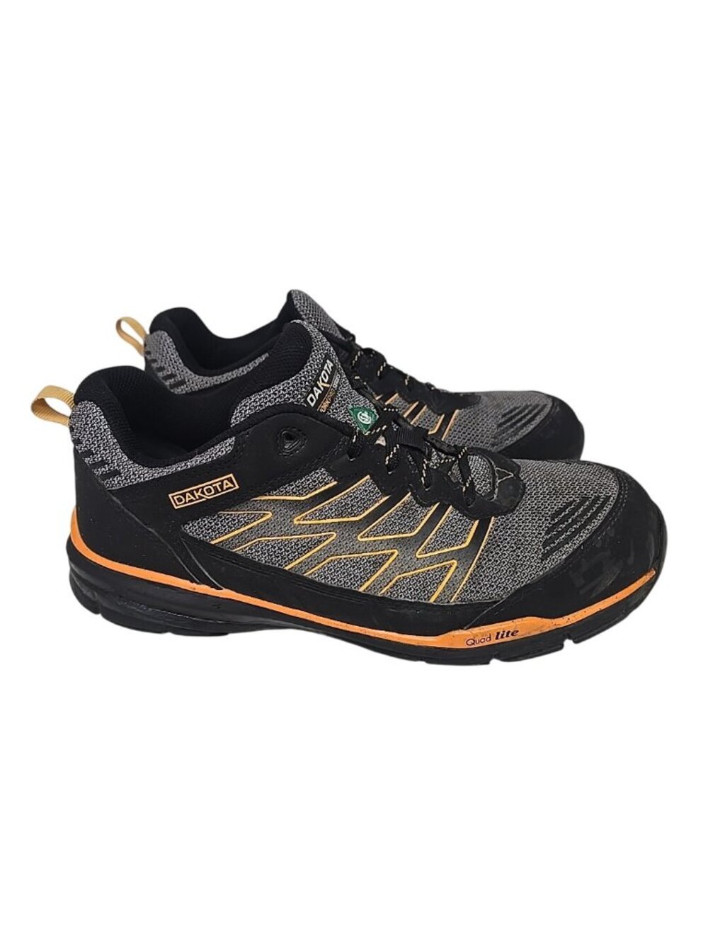 DAKOTA Men's 3604 Aluminum Toe Steel Plate Quad Lite Work Shoes Grey Size 9M - Picture 2 of 8